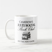 Gepersonaliseerde Grappige Boekenliefhebber Introv Koffiemok (Links)