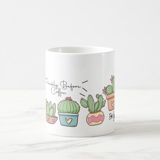 gepersonaliseerde grappige cactus met aangepaste n koffiemok (Center)