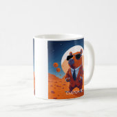 Gepersonaliseerde Grappige Capybara met pak op Mar Koffiemok (Voorkant rechts)