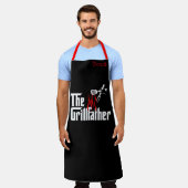 Gepersonaliseerde Grappige Chef Grill Vader Mannen Schort (Gedragen)