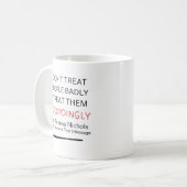 Gepersonaliseerde grappige citaat sarcasme typogra koffiemok (Voorkant links)