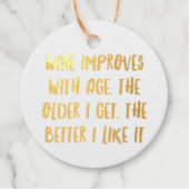 Gepersonaliseerde grappige citaten voor de wijnbar bedankjes labels (Voorkant)