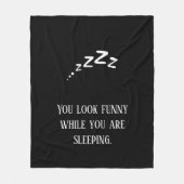 Gepersonaliseerde grappige citaten Zwart-wit Trend Fleece Deken (Voorkant)