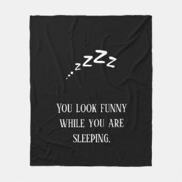 Gepersonaliseerde grappige citaten Zwart-wit Trend Fleece Deken