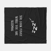 Gepersonaliseerde grappige citaten Zwart-wit Trend Fleece Deken (Voorkant (Horizontaal))