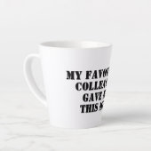 Gepersonaliseerde Grappige Collega Gift Secret San Latte Mok (Linkerhoek)