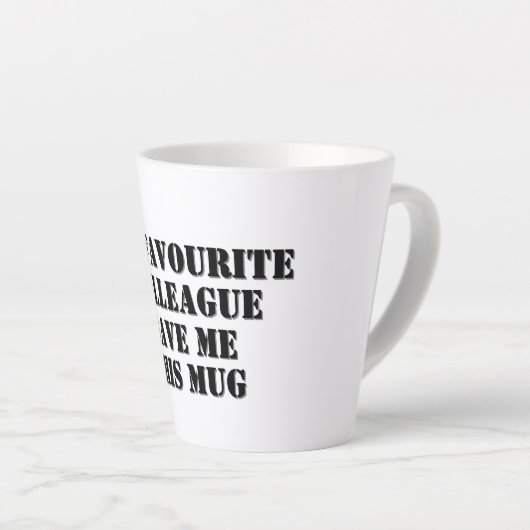 Gepersonaliseerde Grappige Collega Gift Secret San Latte Mok (Rechterhoek)