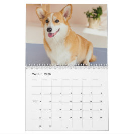Gepersonaliseerde Grappige Corgi Hond Pet Fotokale Kalender