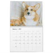 Gepersonaliseerde Grappige Corgi Hond Pet Fotokale Kalender (Feb 2027)