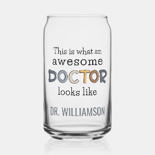 Gepersonaliseerde Grappige Doctor Gifts   Geweldig Blikvorm Glas