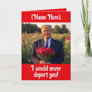 Gepersonaliseerde Grappige Donald Trump Valentijns Feestdagen Kaart