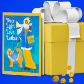 Gepersonaliseerde Grappige Doodle Hond Tan Hanukka Kaart