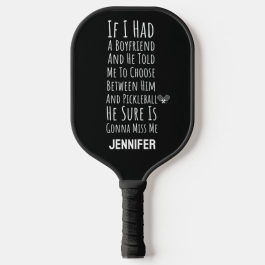 Gepersonaliseerde Grappige Enkele Vrouwen Pickleball Paddle (Voorkant)