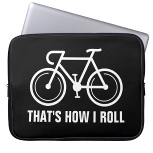 Gepersonaliseerde grappige fiets logo Neopreen 15  Laptop Sleeve