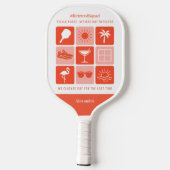 Gepersonaliseerde Grappige Gepensioneerde Squad Pi Pickleball Paddle (Achterkant)