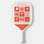 Gepersonaliseerde Grappige Gepensioneerde Squad Pi Pickleball Paddle (Voorkant)