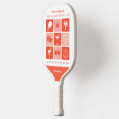 Gepersonaliseerde Grappige Gepensioneerde Squad Pi Pickleball Paddle (Links)