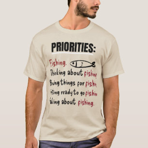 Gepersonaliseerde grappige Geviste prioriteiten T-shirt