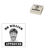 Gepersonaliseerde grappige gezicht leraar goedgeke rubberstempel (Gestempeld)