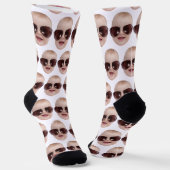 Gepersonaliseerde Grappige Gezichten Soks Foto Gez Sokken (Gebogen)