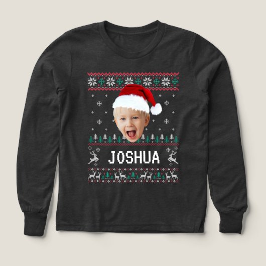Gepersonaliseerde grappige gezichts foto met kerst (Voorkant)