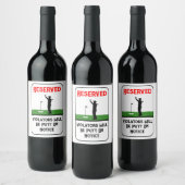 Gepersonaliseerde Grappige Golf Label voor Golf li Wijn Etiket (Flessen)