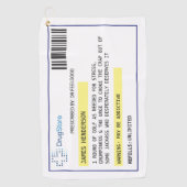 Gepersonaliseerde grappige golf recept golf handdo golfhanddoek (Voorkant)