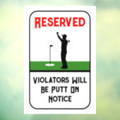 Gepersonaliseerde Grappige Golf Teken voor Golf li Raamsticker (Vel 3)