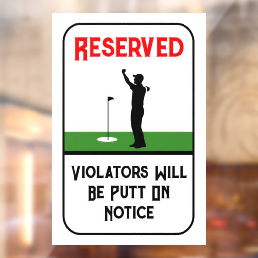 Gepersonaliseerde Grappige Golf Teken voor Golf li Raamsticker (Vel 2)