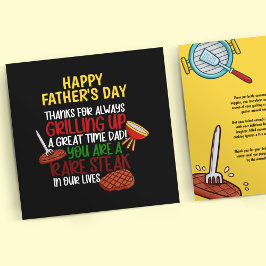 Gepersonaliseerde Grappige Grill Chef Papa Kaart