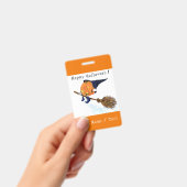 Gepersonaliseerde Grappige Halloween Badges Heks P (Handheld)