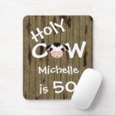 Gepersonaliseerde grappige Heilige Koe 50e verjaar Muismat (Met muis)