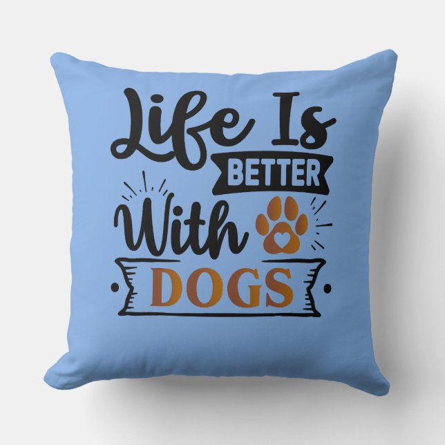 Gepersonaliseerde Grappige Hond Quote Design Kussen (Voorkant)
