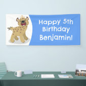 Gepersonaliseerde grappige hyena lachen cartoon ve spandoek (Beurs)