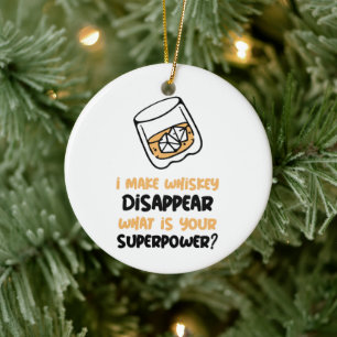 Gepersonaliseerde grappige ik maak Whiskey verdwij Keramisch Ornament