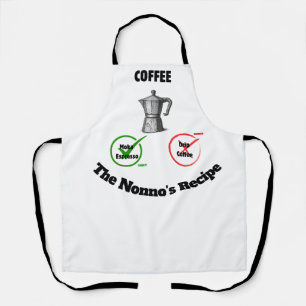 Gepersonaliseerde Grappige Italiaanse Koffie Moka Schort