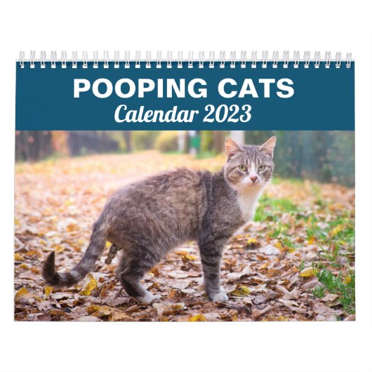 Gepersonaliseerde Grappige Katten Pooping Kalender (Hoes)