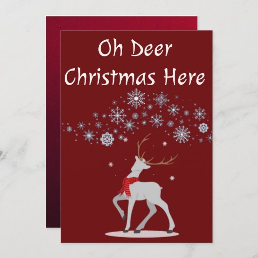 Gepersonaliseerde grappige kerstkaart (Voorkant / Achterkant)