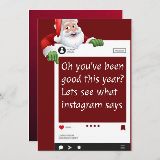 Gepersonaliseerde grappige kerstkaart (Voorkant / Achterkant)