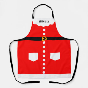 Gepersonaliseerde Grappige Kerstman Kostuum Kerstm Schort