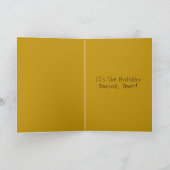 Gepersonaliseerde Grappige Kerstrendieren, Diep Br Kaart (Binnen)