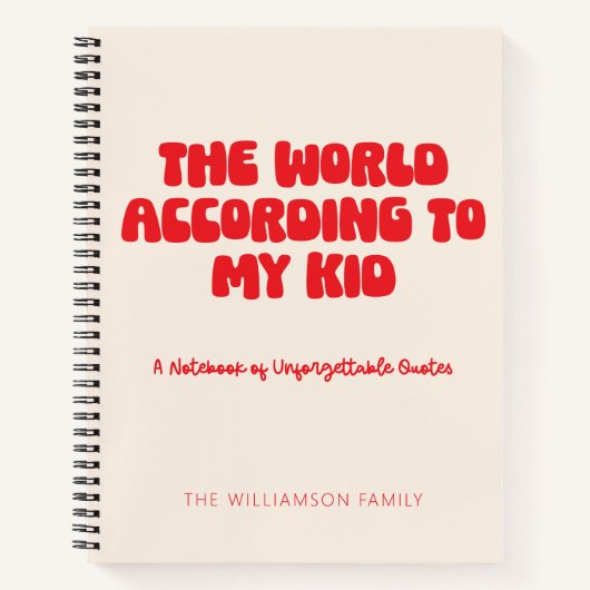 Gepersonaliseerde grappige kinderquote ouder leven notitieboek (Voorkant)