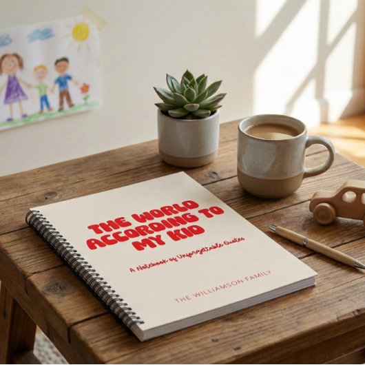 Gepersonaliseerde grappige kinderquote ouder leven notitieboek