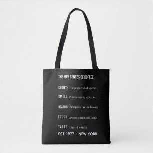 Gepersonaliseerde grappige koffieliefhebber citaat tote bag