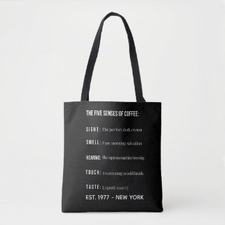Gepersonaliseerde grappige koffieliefhebber citaat tote bag