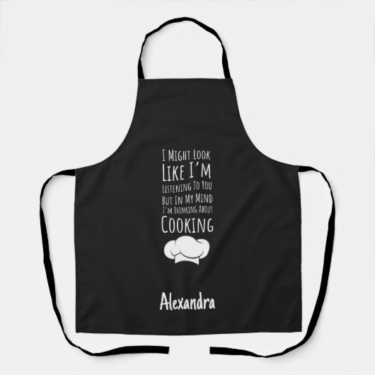 Gepersonaliseerde Grappige Kook Cadeaus Humor Moed Schort (Voorkant)