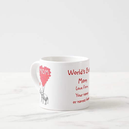 Gepersonaliseerde grappige moederdag espresso kop (Links)