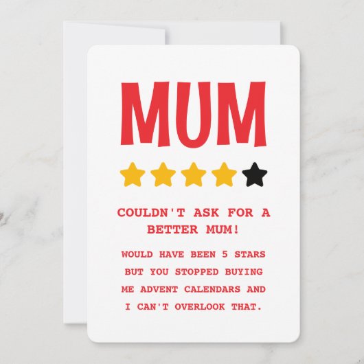 Gepersonaliseerde Grappige Moederdag Kaart voor Mu (Voorkant)