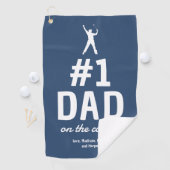 Gepersonaliseerde Grappige Nr.1 Papa Golfhanddoek (Insitu)
