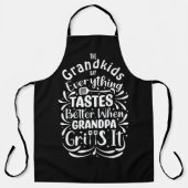 Gepersonaliseerde Grappige Opa BBQ Chef Schort (Voorkant)
